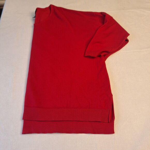 Lane Bryant Bright Red V Neck Pullover Sweater Bold Colorful Classic Size 26/28 - Picture 7 of 8